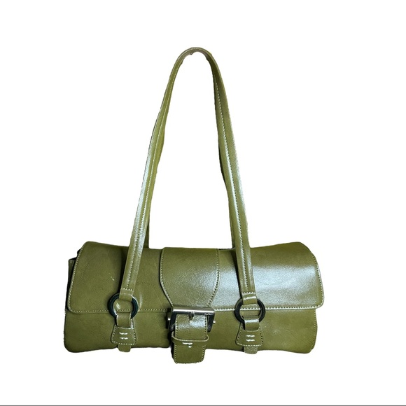 Alfani Handbags - Alfani Leather Barrel Bag